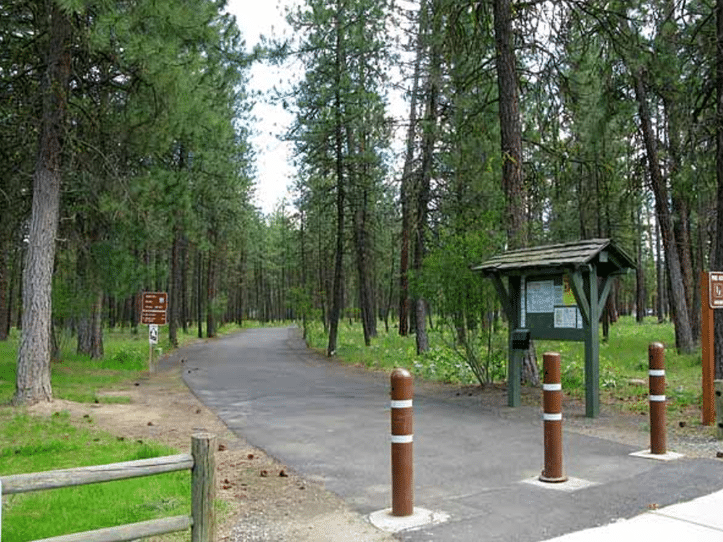 Image of entrance to Spokane walking trail